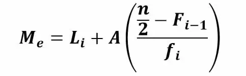Ejemplo de calcular la mediana cuando el dato es par