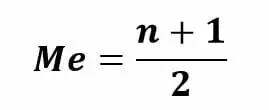 Formula mediana con datos impar