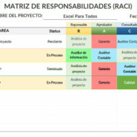 Matriz RACI en Excel