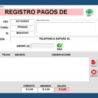 Sistema de control de pagos en Excel