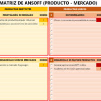 Plantilla Matriz de Ansoff