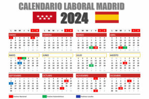 Calendario Laboral 2024 Madrid - Descarga en Excel y PDF
