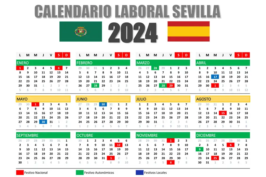 Calendario Laboral Sevilla 2024
