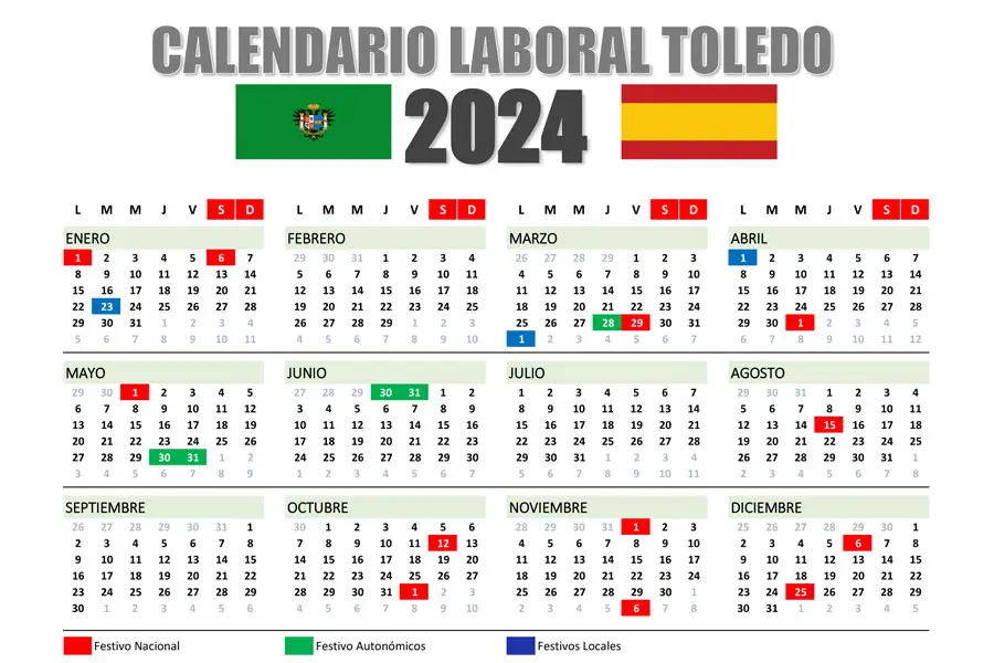 Calendario Laboral Toledo 2024