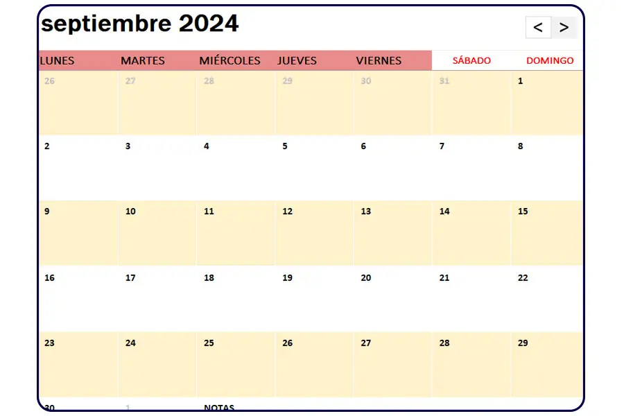 calendario septiembre 2024 españa