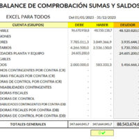 balance de comprobacion del libro diario y libro mayor