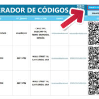 Código QR en Excel para tarjeta de contacto