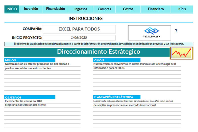 direccionamiento-estrategico-plantilla-plan-de-negocios-img001 Direccionamiento estratégico - Plantilla plan de negocios en Excel