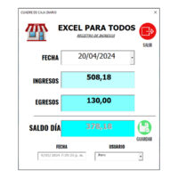 Modulo de caja y tesorería plantilla punto de venta
