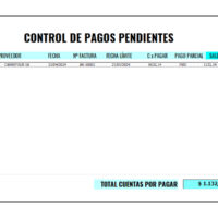 Modulo de cuentas por pagar de la plantilla punto de venta