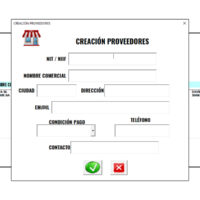 Modulo de proveedores de la plantilla punto de venta