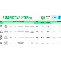 Perspectiva interna de la plantilla balanced scorecard en Excel
