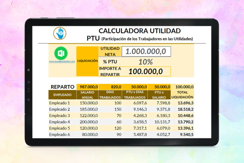 Calculadora de utilidades PTU