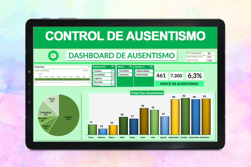 Control de ausentismo en Excel