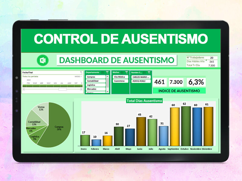 Control de ausentismo en Excel