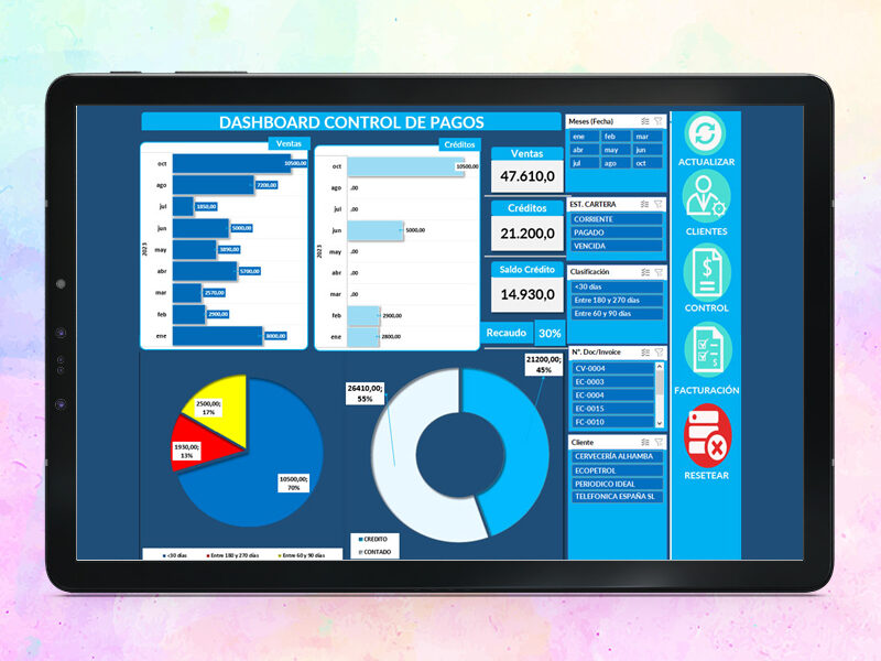 Control de pagos en Excel
