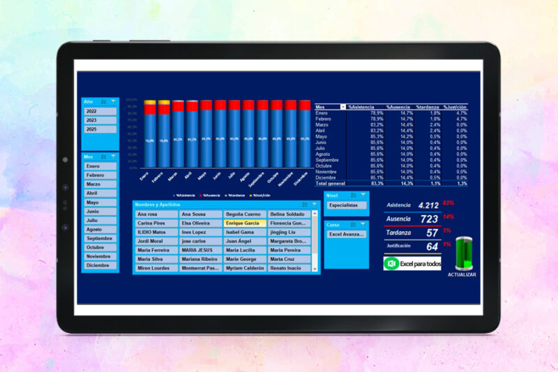 Plantilla Lista de Asistencia en Excel