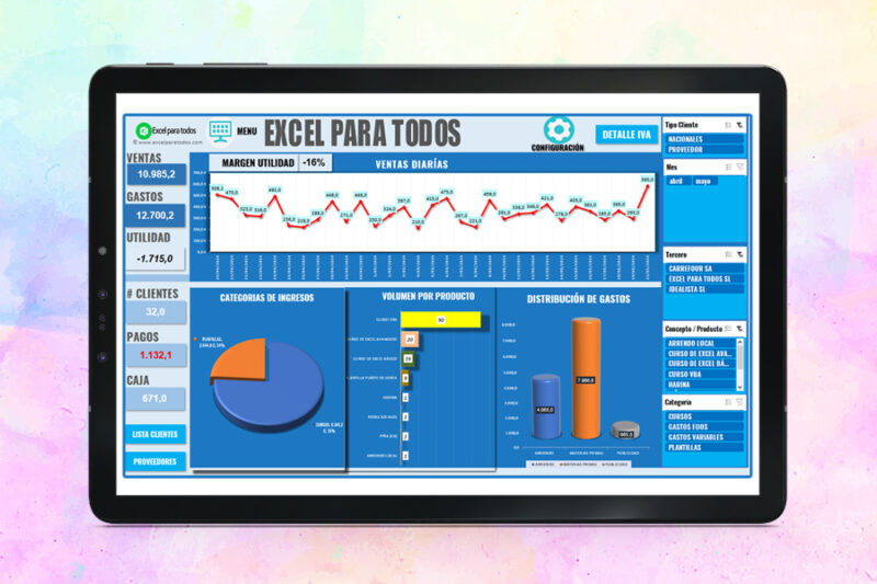 Plantilla punto de venta en Excel