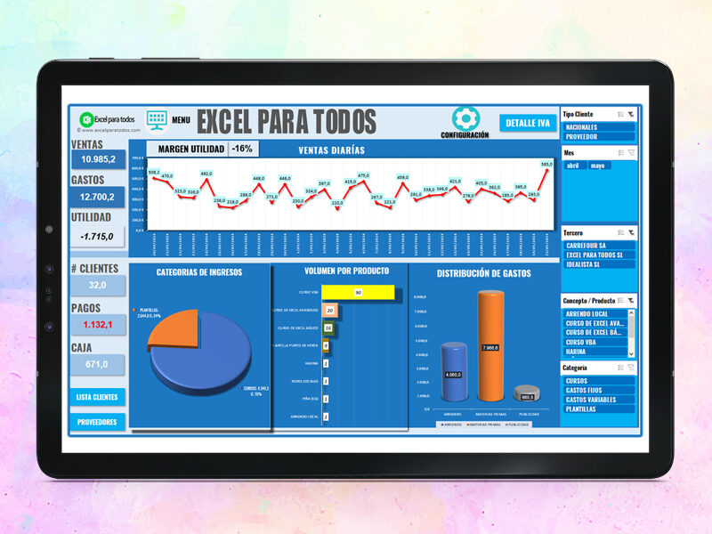 Plantilla punto de venta en Excel