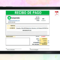 Formato recibo de pago en Excel