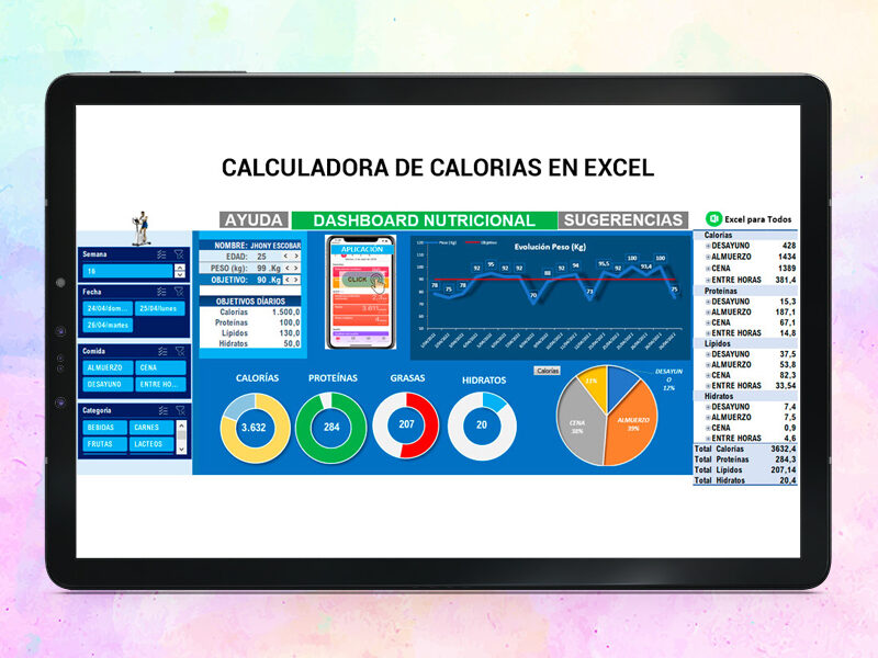 Calculadora de Calorias en Excel