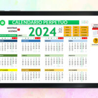 Calendario Perpetuo con Agenda en Excel
