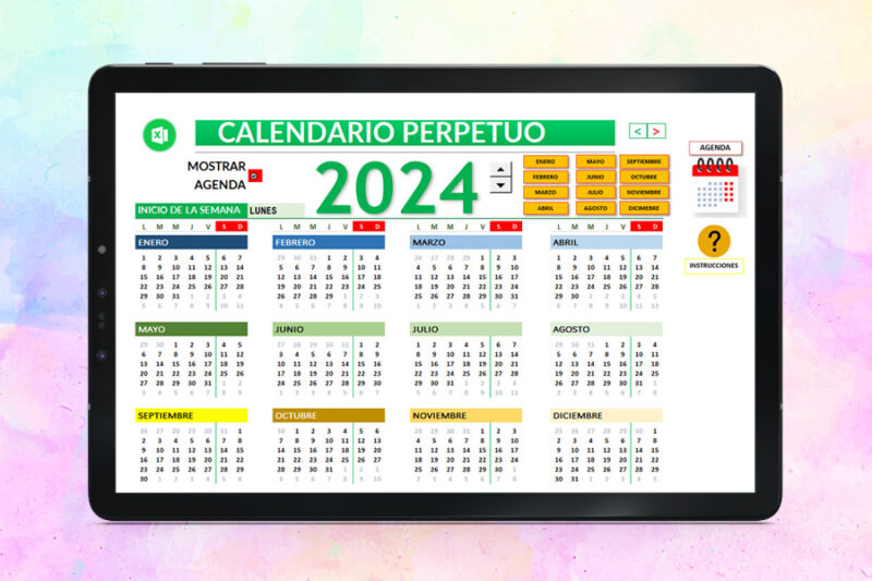 calendario-perpetuo-con-agenda-imgdest Calendario Perpetuo con Agenda en Excel
