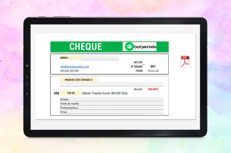 Formato de Cheque