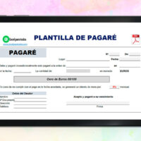 Formato de pagare en Excel y PDF