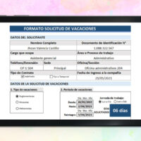 Formato Solicitud de Vacaciones
