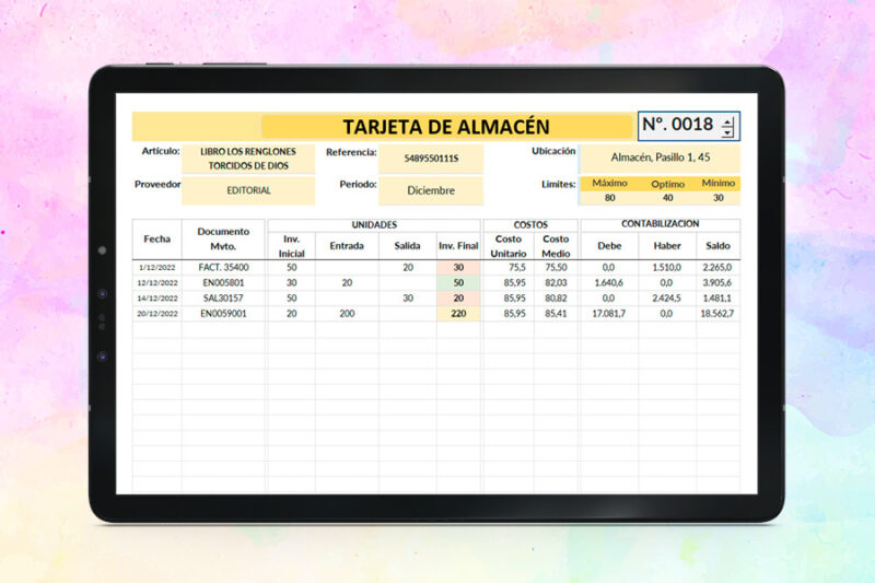 formato-tarjeta-de-almacen-imgdest Tarjeta de Almacén en Excel