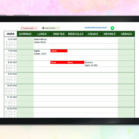 Horario Semanal en Excel