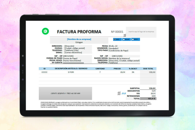 Modelo de Factura Proforma