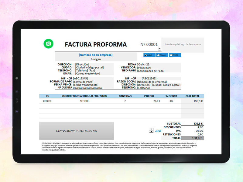 Modelo de Factura Proforma