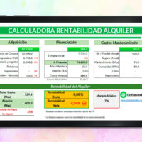 Calculadora de Rentabilidad de Alquiler en Excel