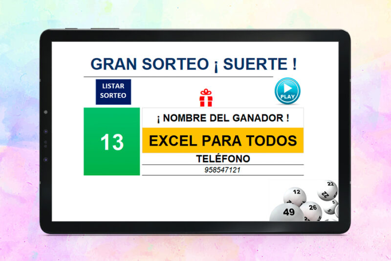 Hoja de Rifa de 100 boletos en Excel