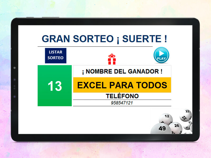 Hoja de Rifa de 100 boletos en Excel