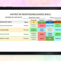 Plantilla Matriz RACI en Excel