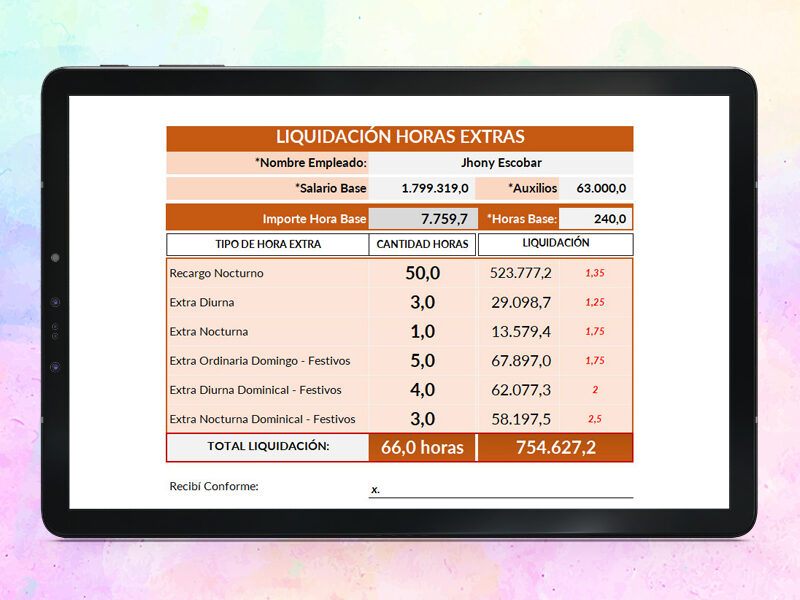 Calculadora de Horas Extras