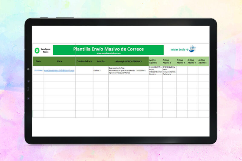 Plantilla Envío de Email Masivos desde Excel