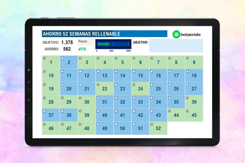 Plantilla de Ahorro en Excel