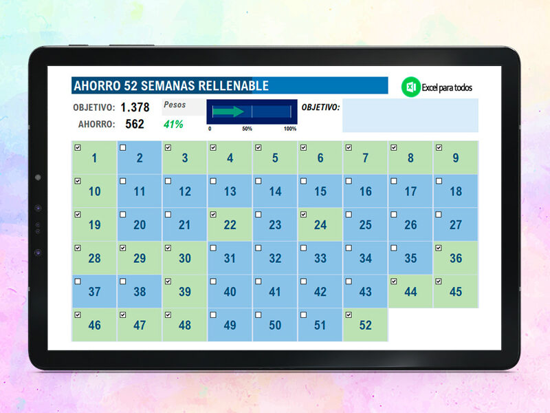 Plantilla de Ahorro en Excel
