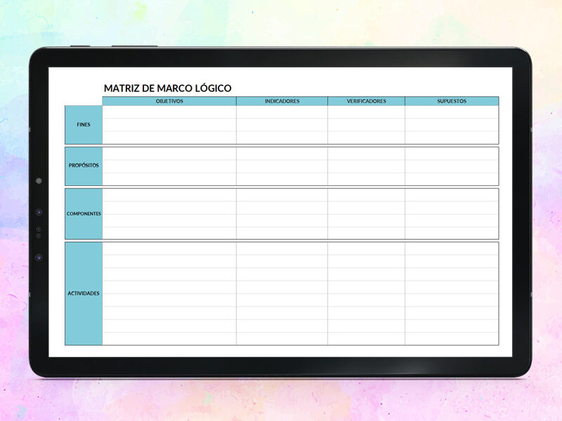 Plantilla Matriz de Marco Lógico